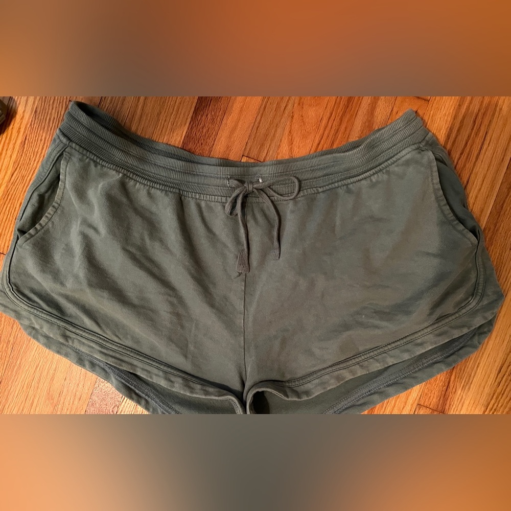 Aerie Olive Green Knit Shorts Size XL